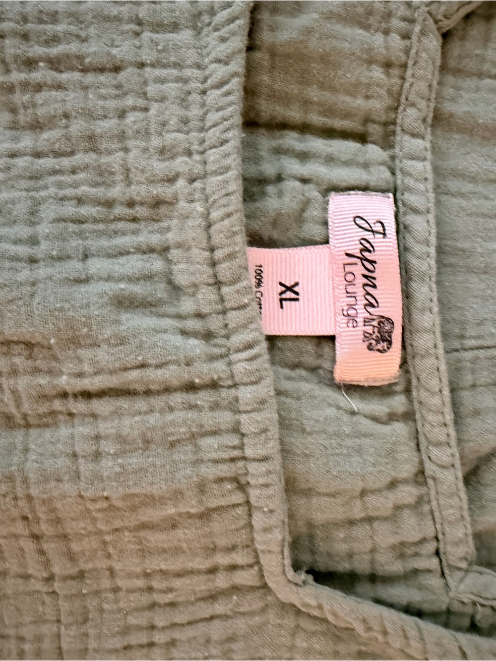 Japna Sage Green Wide-Leg Crinkle Lounge Set - Picture 3 of 12